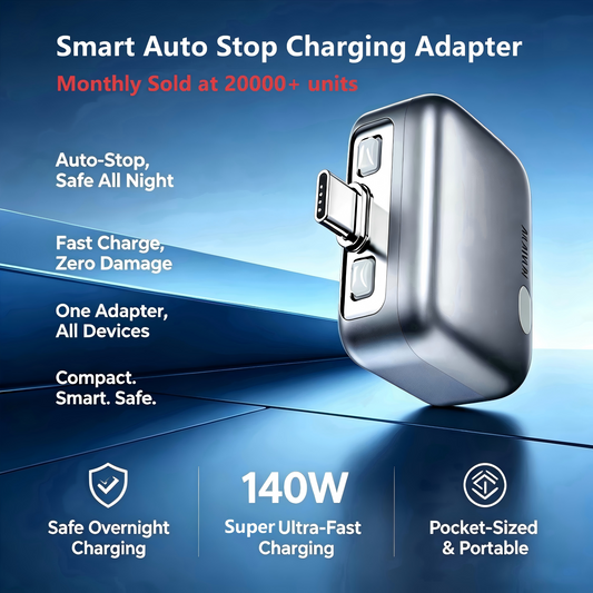 AI Smart Charge Auto Disconnect USB-C Adapter